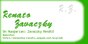 renato zavaczky business card